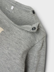 Baby t-shirt - NBMLARA LS TOP - Grey Melange