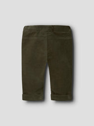 Manchesterbyxor - Olive Night - NBMBEN REG CORD WL PANT 4609-YT