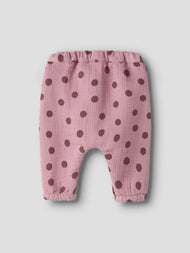 Prickiga Byxor i Ekologisk Bomull - Lilas DOT - NBFNORAS PANT