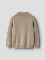 Polo-Shirt - 92-128 - White Pepper - NMMRONAN LS KNIT POLO LIL