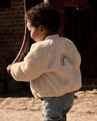 BABY TEDDY BOMBERJACKA - NBNLAJO BOMBER JACKET LIL