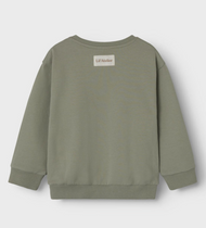 Sweatshirt - NMNOMAS LS LOOSE SWEAT LIL - Seagrass