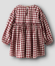 EKOLOGISK BOMULL KLÄNNING 92-122 - NMFRIO LS LOOSE DRESS LIL