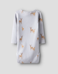 LÅNGÄRMAD BODY - NBMLAYO GEO LS SLIM BODY LIL - Gray Dawn