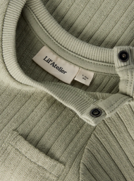 EKO BOMULL BODY - NBMTAO LS SLIM BODY LIL - Seagrass