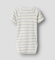 KORTÄRMAD BODY - NBMKAIL SS SLIM BODY LIL NOOS - Coconut Milk ZEN BLUE