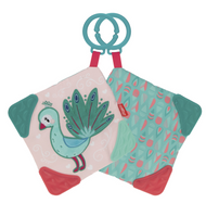 Babybok och bitleksak - Teether Blanket Peacock and Tiger 0 m +