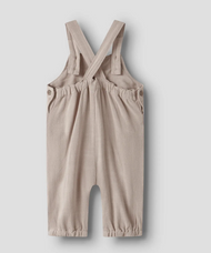 Hängselbyxa baby - NBMFREDDIE LOOSE OVERALL LIL - Feather Gray