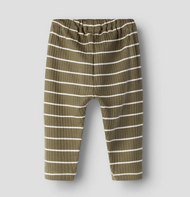Ribbad randiga byxor - NBMKAIL REG PANT LIL NOOS - Shitake
