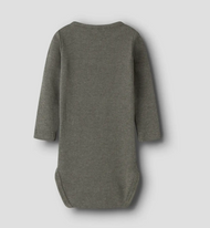 Klassisk body - NBNKAB LS BODY NOOS - Dusty Olive MELANGE