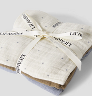 3p Muslin Filtar - NBNISLEYS 3PACK NAPPIES LIL NOOS - Turtledove SEPIA TINT/SLEET
