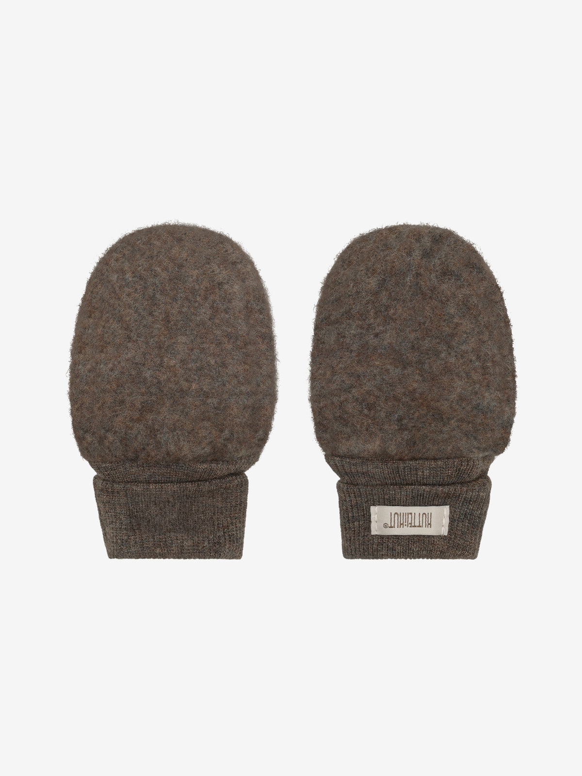 HUTTEliHUT Vantar i ullfleece -  Brown Melange