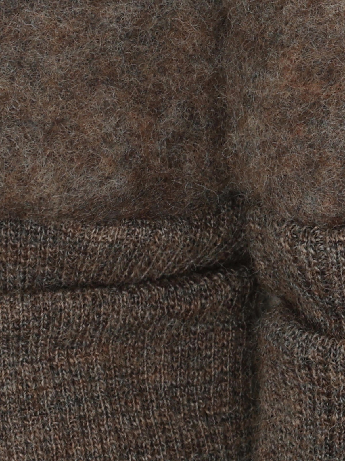 HUTTEliHUT Vantar i ullfleece -  Brown Melange