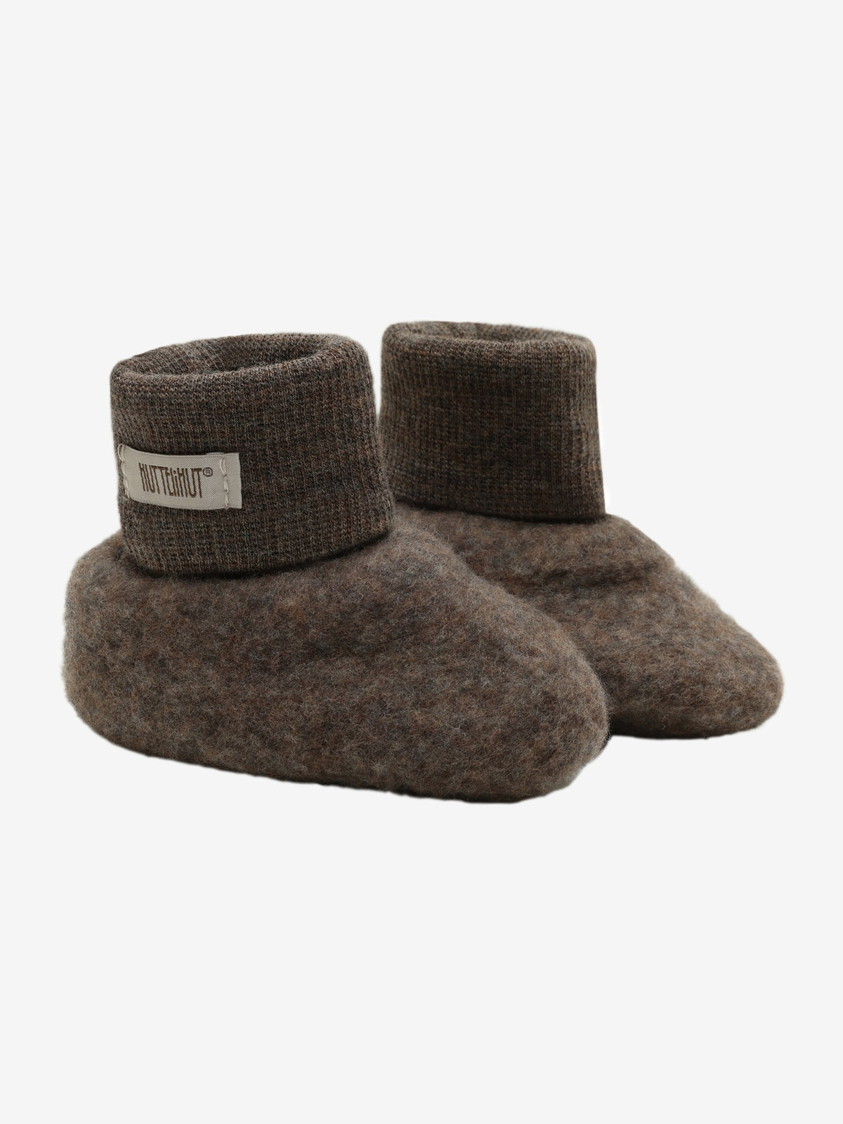 HUTTEliHUT Tossor i ullfleece – Brown Melange