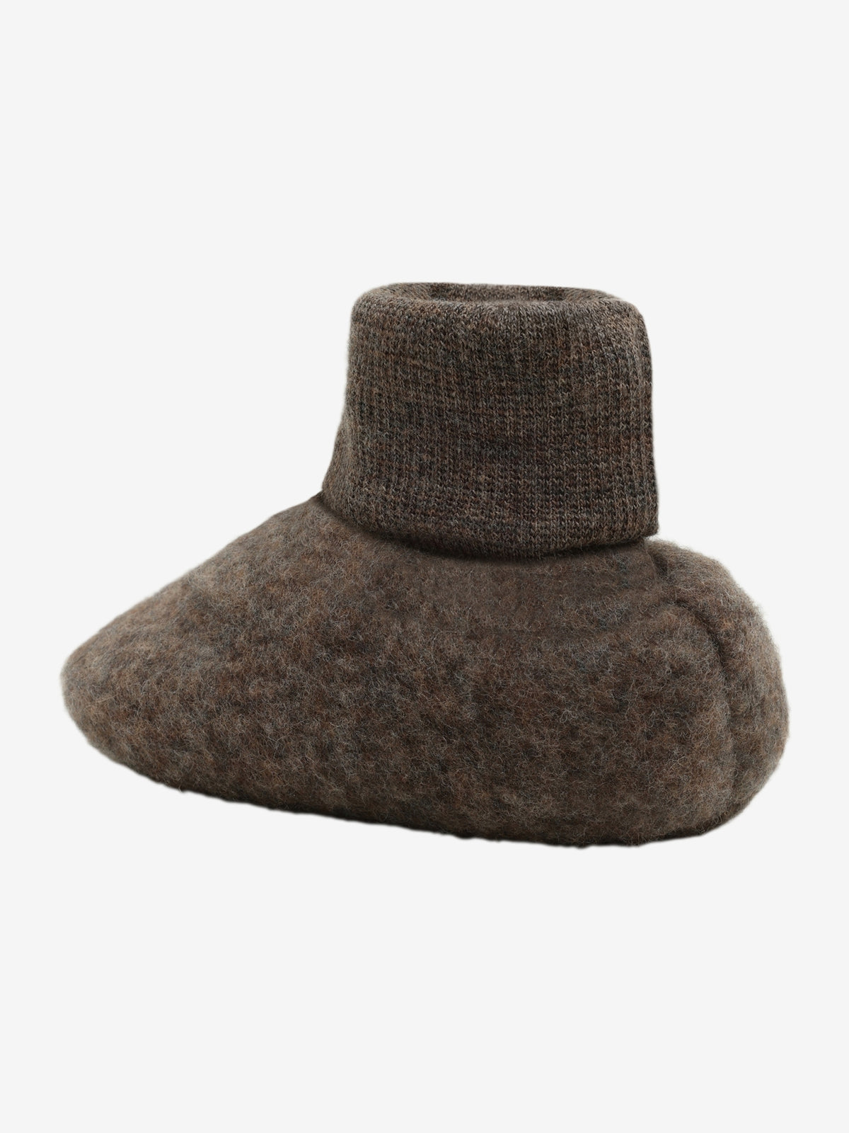 HUTTEliHUT Tossor i ullfleece – Brown Melange