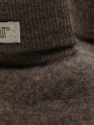 HUTTEliHUT Tossor i ullfleece – Brown Melange