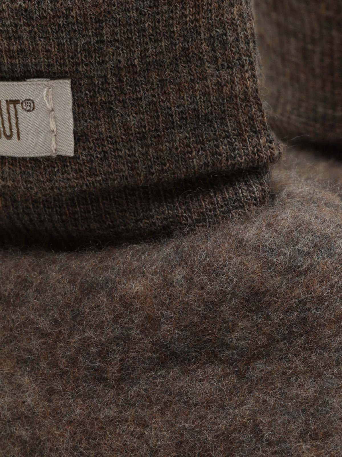 HUTTEliHUT Tossor i ullfleece – Brown Melange