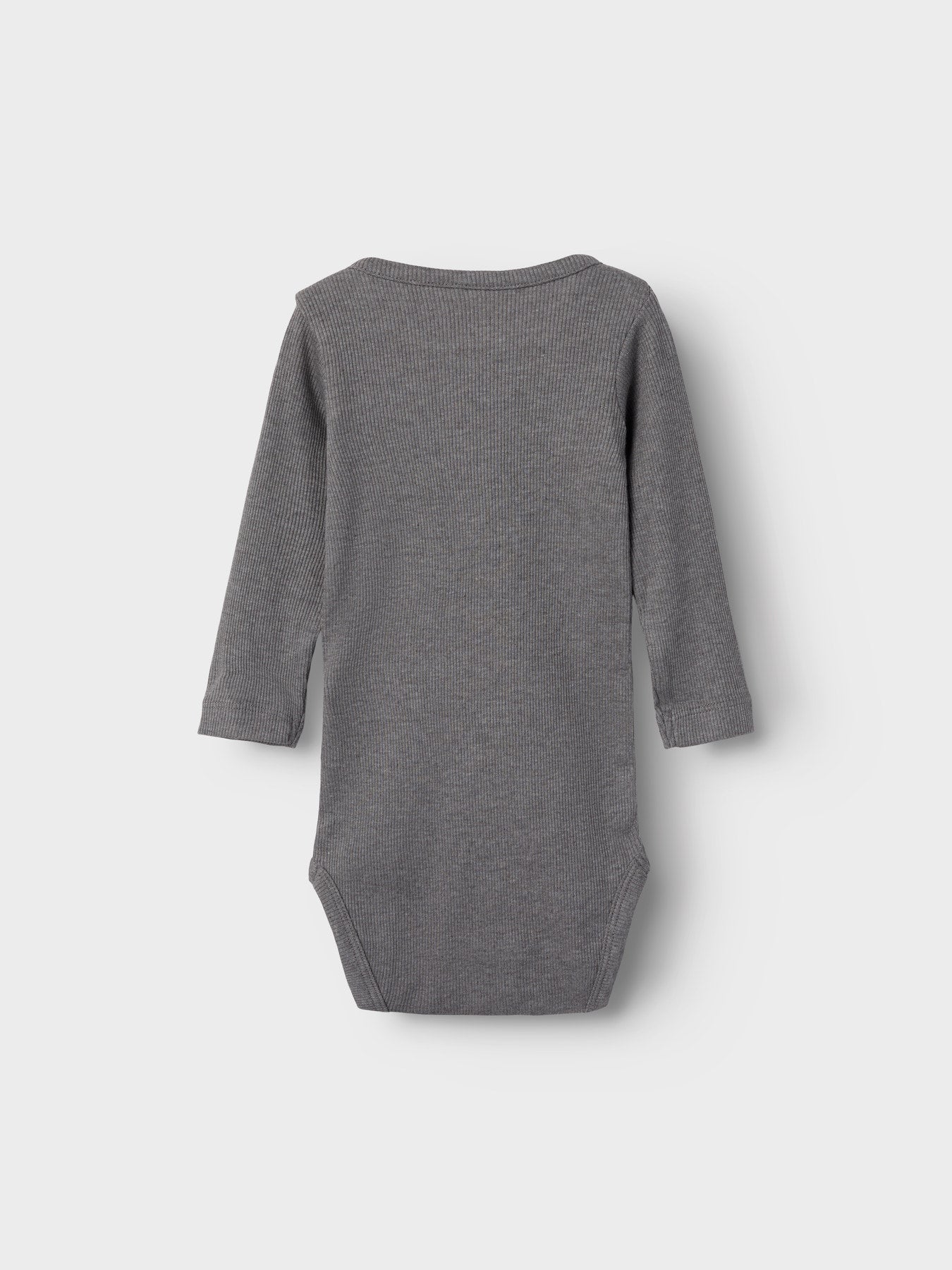 LÅNGÄRMAD RIBBAD BODY - NBMKAB LS BODY NOOS - Mockingbird MELANGE