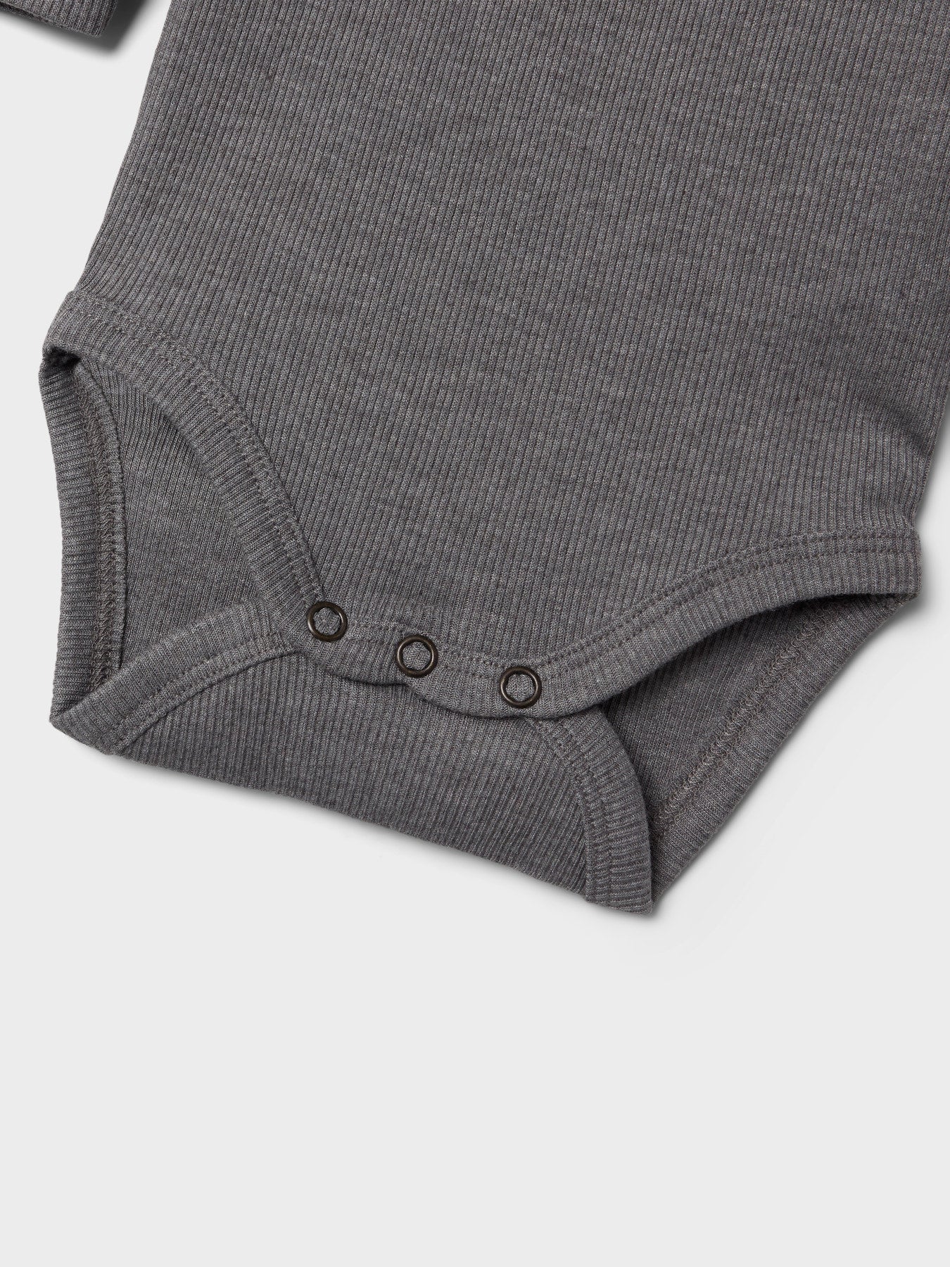 LÅNGÄRMAD RIBBAD BODY - NBMKAB LS BODY NOOS - Mockingbird MELANGE