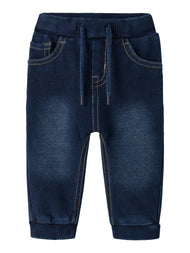 Baggy Baby Jeans i Ekologisk Bomull  - NBMBEN ROUND SWE JEANS 1058-TR NOOS - Dark Blue Denim