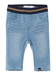 SMAL PASSFORM JEANS - NBMSILAS SLIM SWE JEANS 7025-TR NOOS - Light Blue Denim DARK