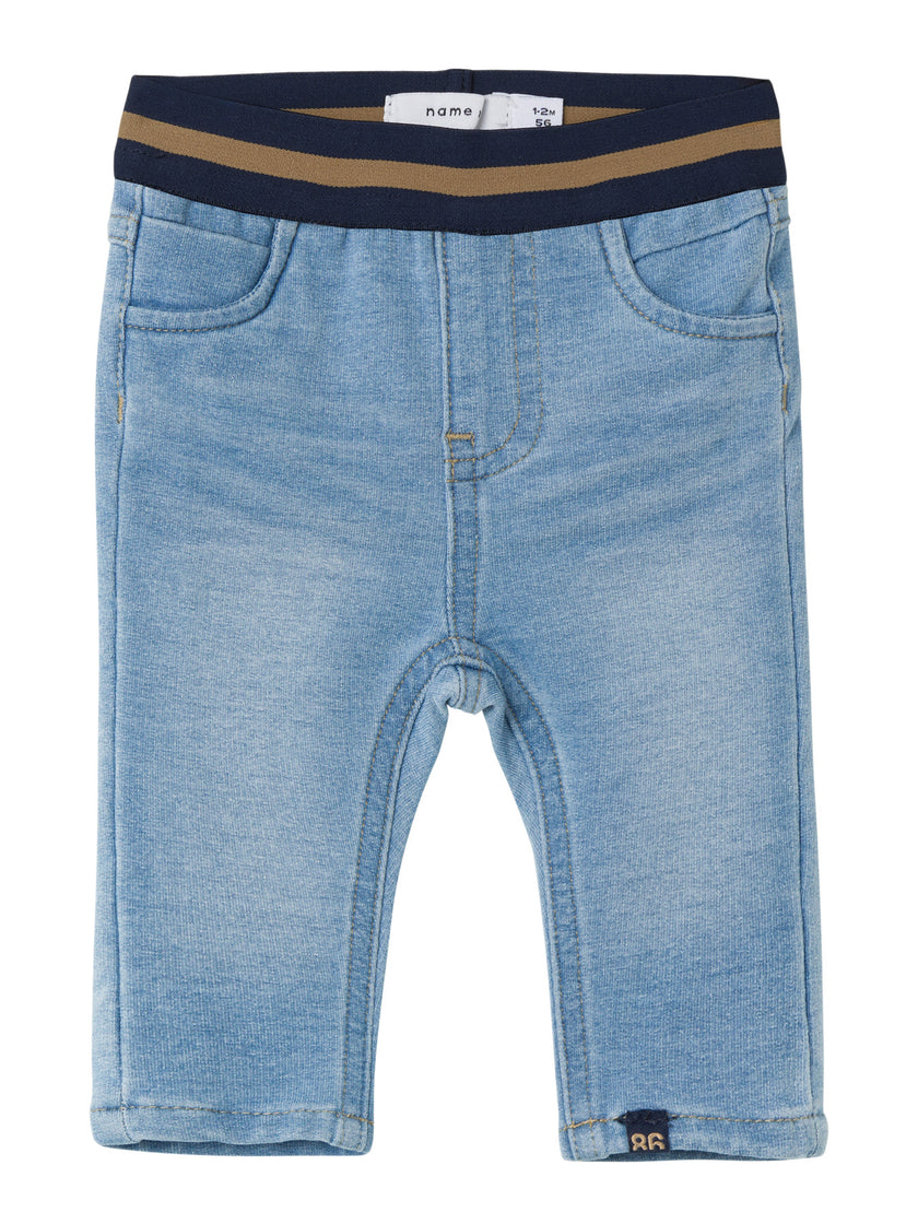 SMAL PASSFORM JEANS - NBMSILAS SLIM SWE JEANS 7025-TR NOOS - Light Blue Denim DARK