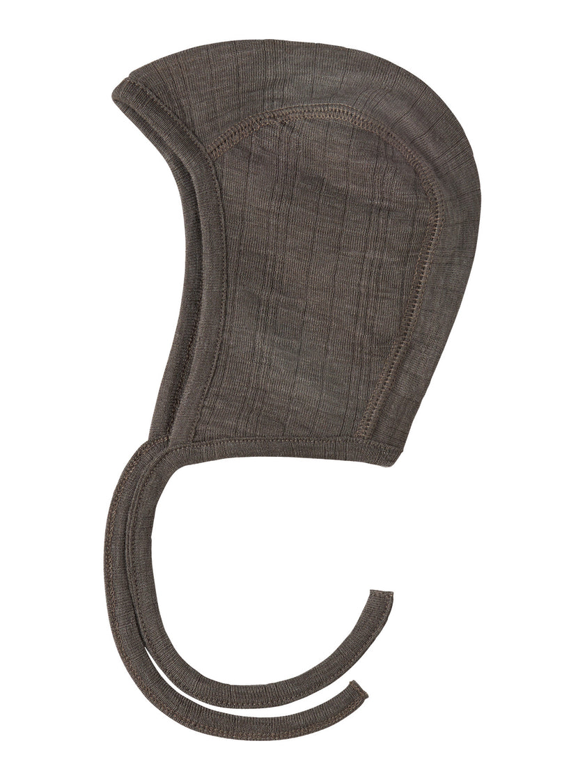 Babymössa i 100% merinoull med knytband – MorelNBMWANG WOOL NEEDLE HAT - Morel