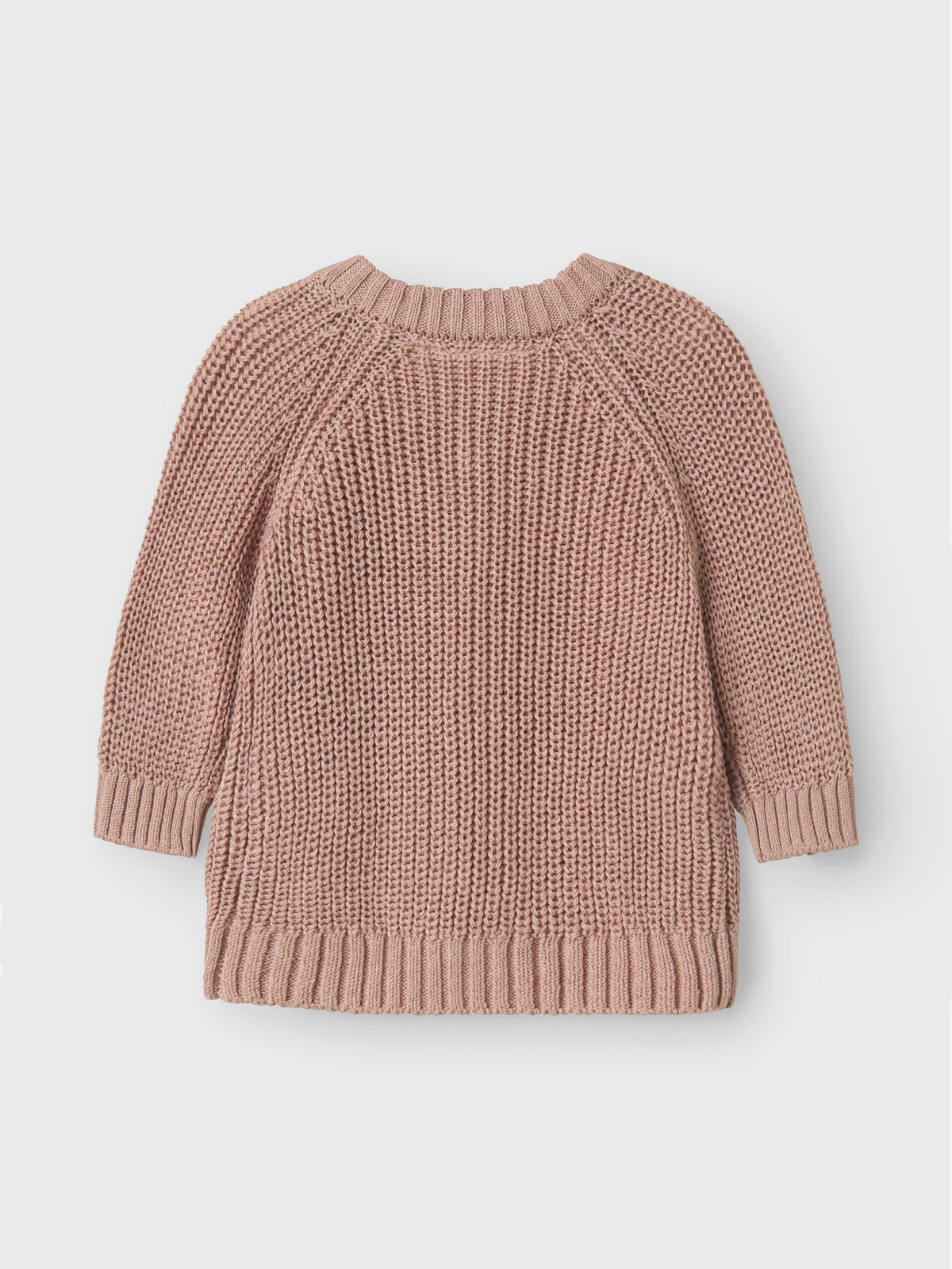 Stickad kofta eko bomull - NBNEMLEN LS KNIT CARD LIL NOOS - Misty Rose