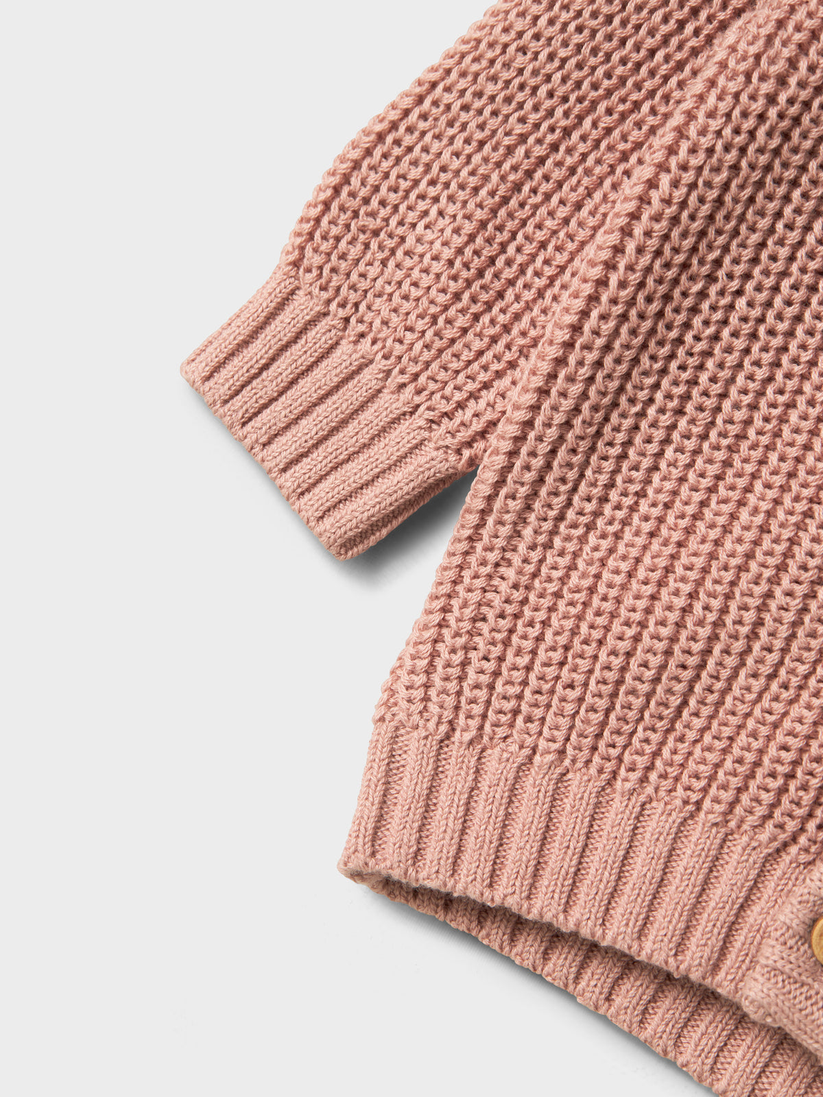 Stickad kofta eko bomull - NBNEMLEN LS KNIT CARD LIL NOOS - Misty Rose
