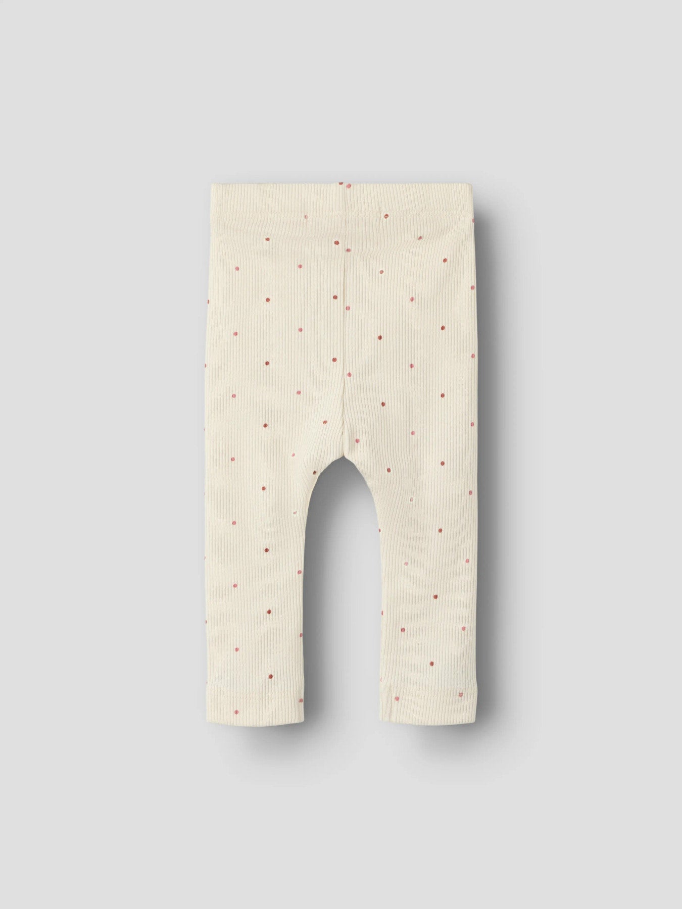 Prickiga Leggings i Bomull & TENCEL™ Lyocell - Turtledove DOT - NBFGAGO KYE SLIM LEGGING LIL