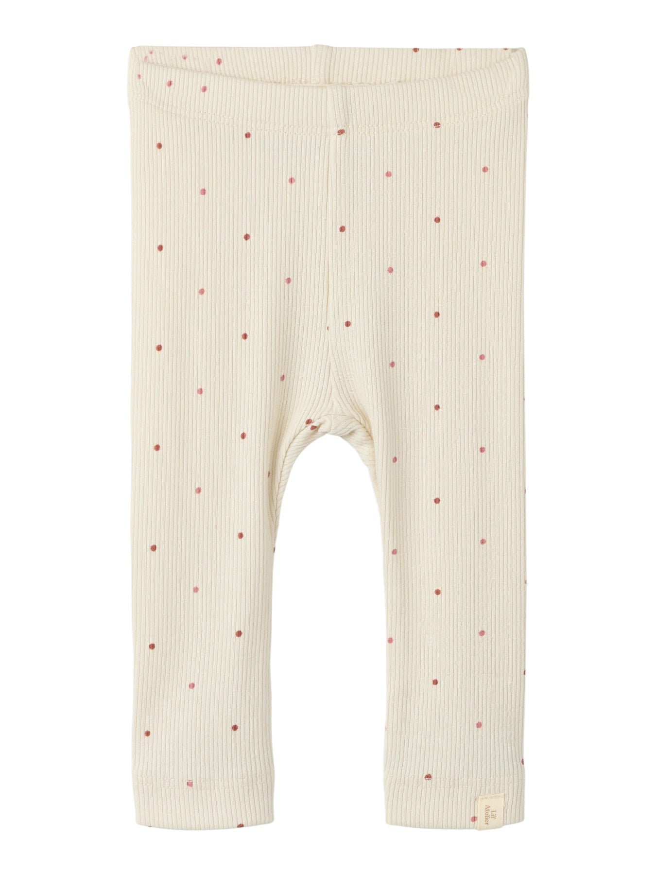 Prickiga Leggings i Bomull & TENCEL™ Lyocell - Turtledove DOT - NBFGAGO KYE SLIM LEGGING LIL