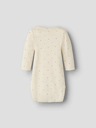 Prickig body i Bomull & TENCEL™ Lyocell - Turtledove DOT - NBFGAGO KOS LS SLIM BODY LIL