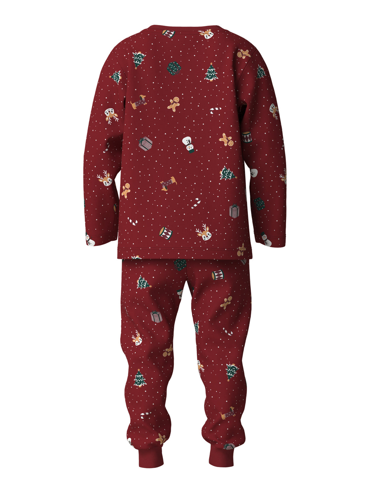 Tvådelad Julpyjamas - Red Dahlia Christmas - NMNVISMAS LS NIGHTSET