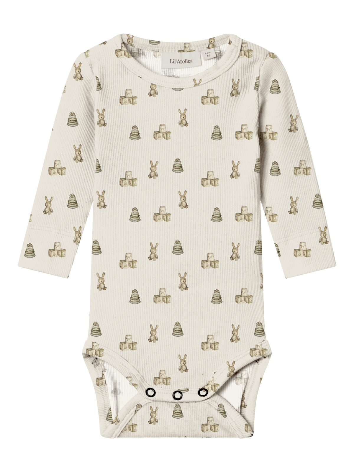Långärmad Babybody - Turtledove TOYS - NBNGAVO KIN LS SLIM BODY LIL