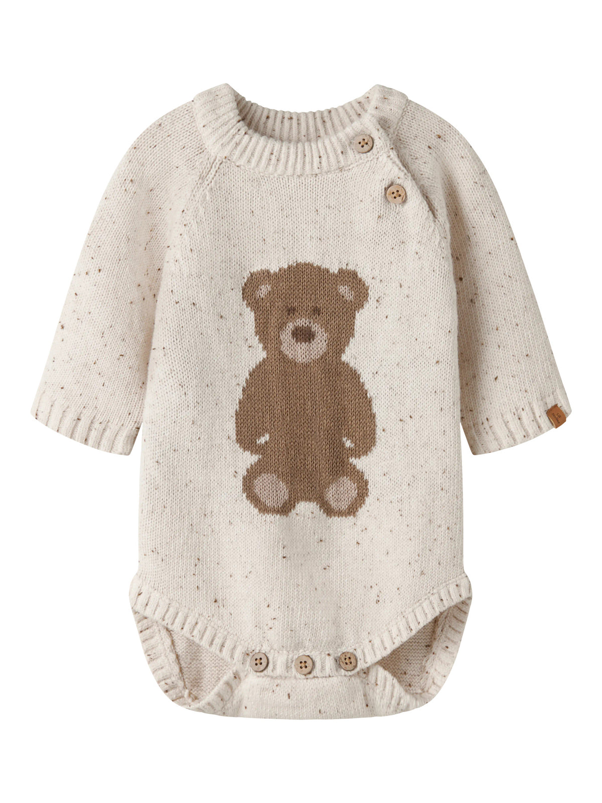 Stickad body - Turtledove TEDDY - NBNGALTO RIA LS KNIT BODY LIL