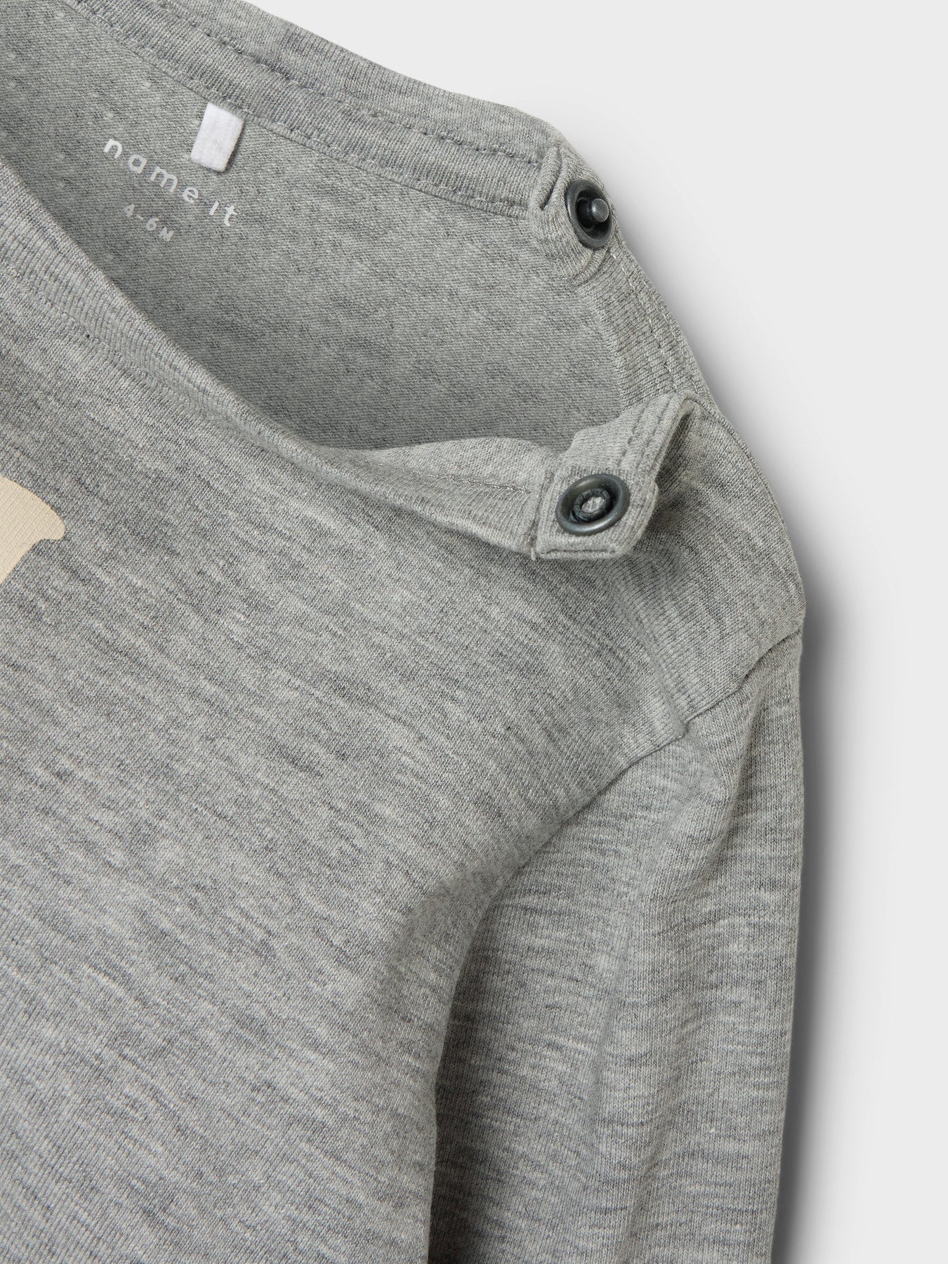 Baby t-shirt - NBMLARA LS TOP - Grey Melange