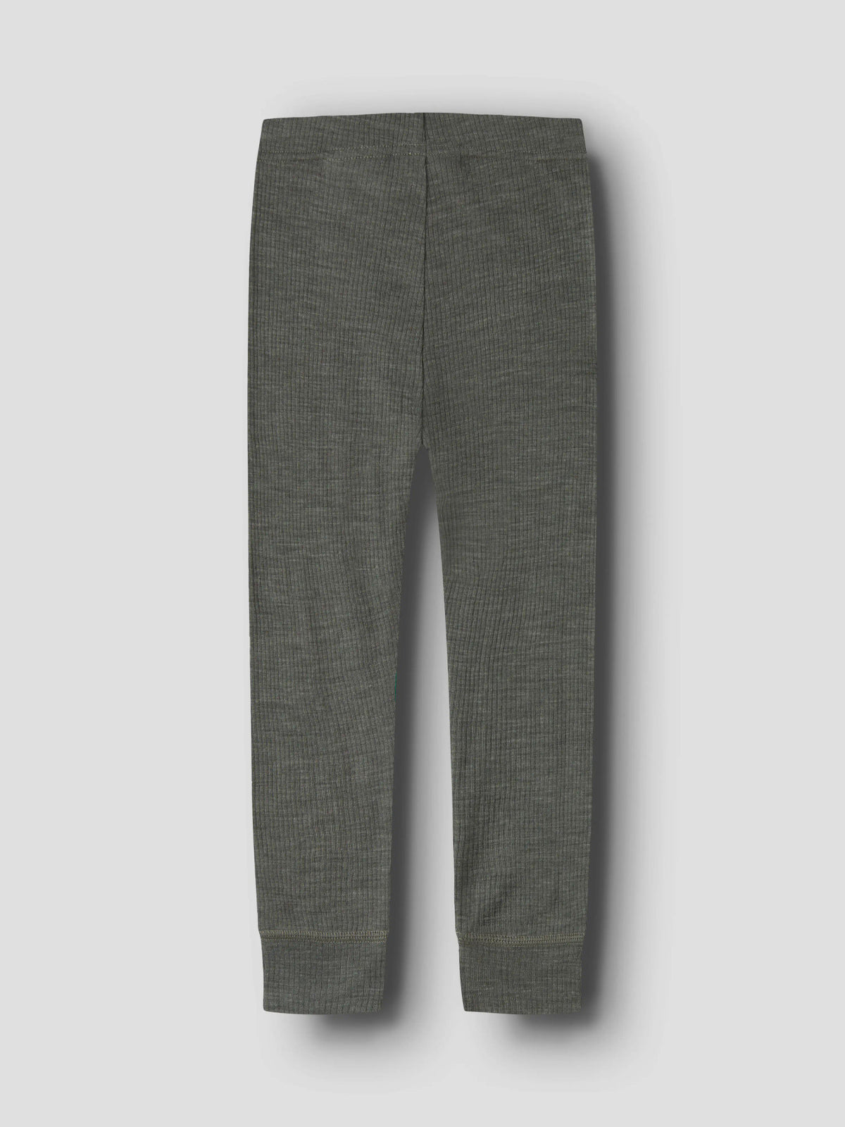 Ribbade leggings i 100% merinoull – NMNWAX WOOL RIB LEGGING NOOS - Mulled Basil
