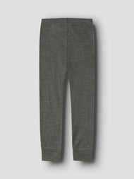 Ribbade leggings i 100% merinoull – NMNWAX WOOL RIB LEGGING NOOS - Mulled Basil