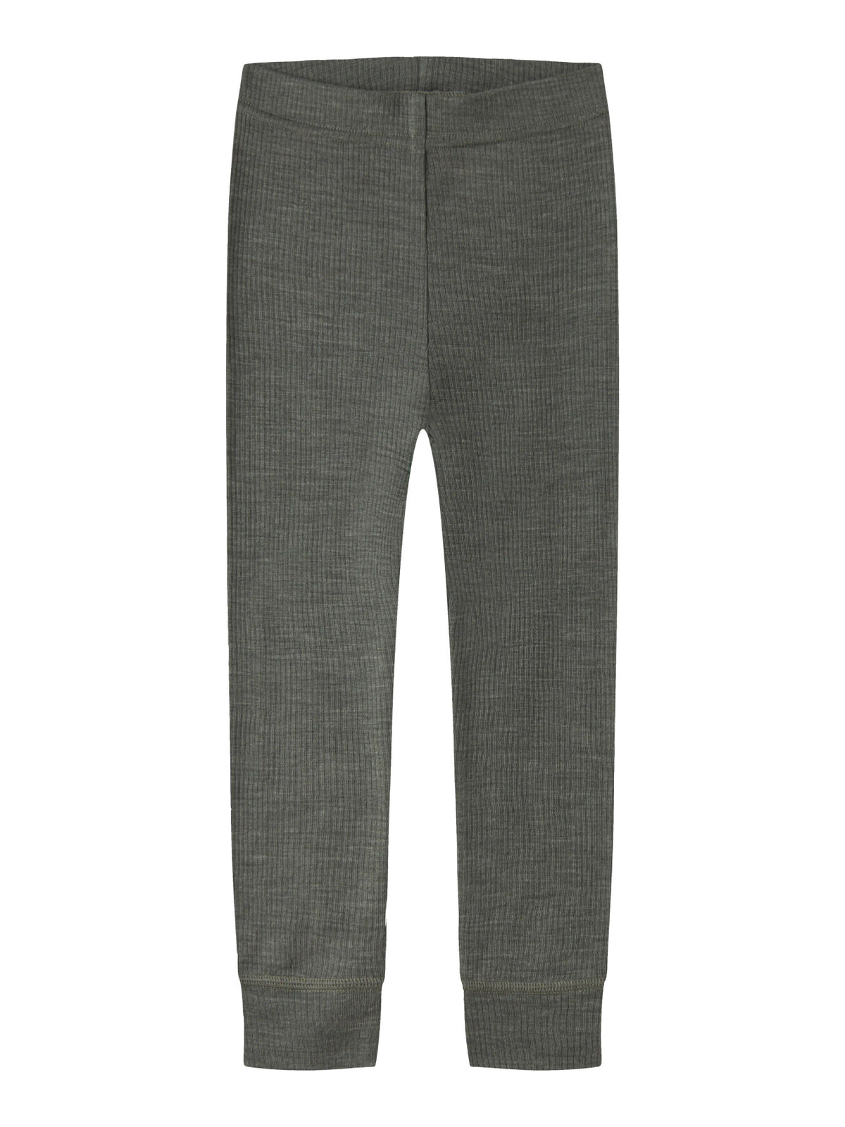 Ribbade leggings i 100% merinoull – NMNWAX WOOL RIB LEGGING NOOS - Mulled Basil