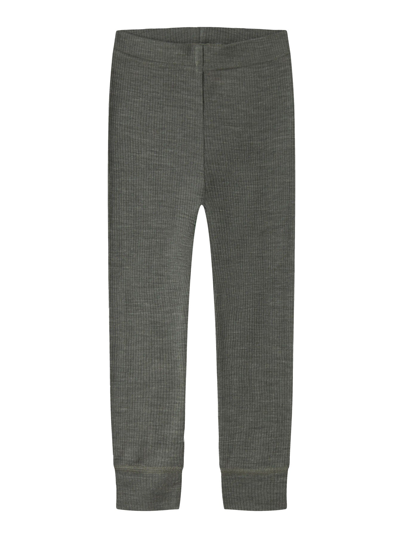 Ribbade leggings i 100% merinoull – NMNWAX WOOL RIB LEGGING NOOS - Mulled Basil