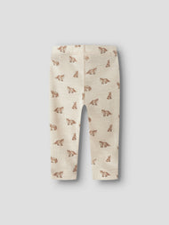 Ull-leggings - NBMNALU WO/MO SLIM LEGGING LIL NOOS - Turtledove FOX