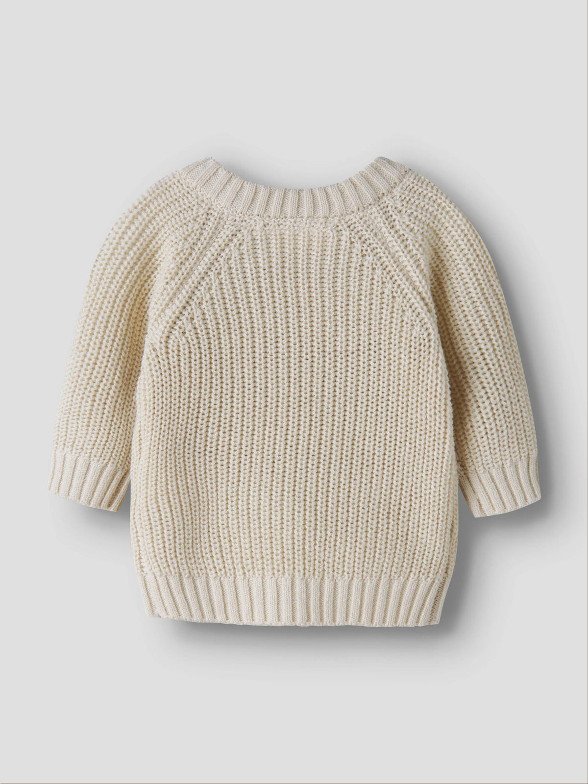 Stickad Tröja med Broderi - Turtledove LET IT SNOW - NBNEMLEN MIO LS KNIT LIL