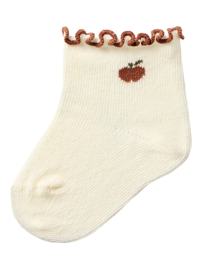 Söta Babystrumpor med Volangkant - TURTLEDOVE_APPLE - NBFFIDUCIA SOCK LIL
