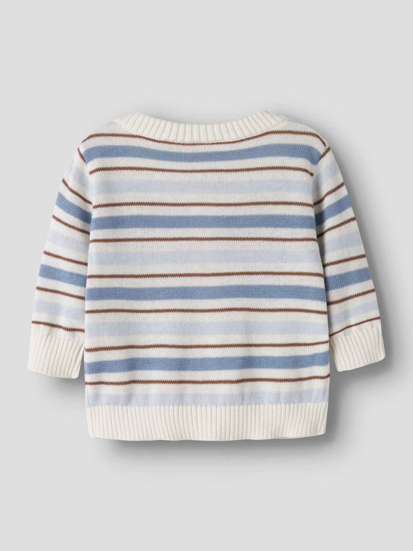 Stickad kofta i ekologisk bomull - NBMHITO LS KNIT CARD LIL - DUSTY BLUE