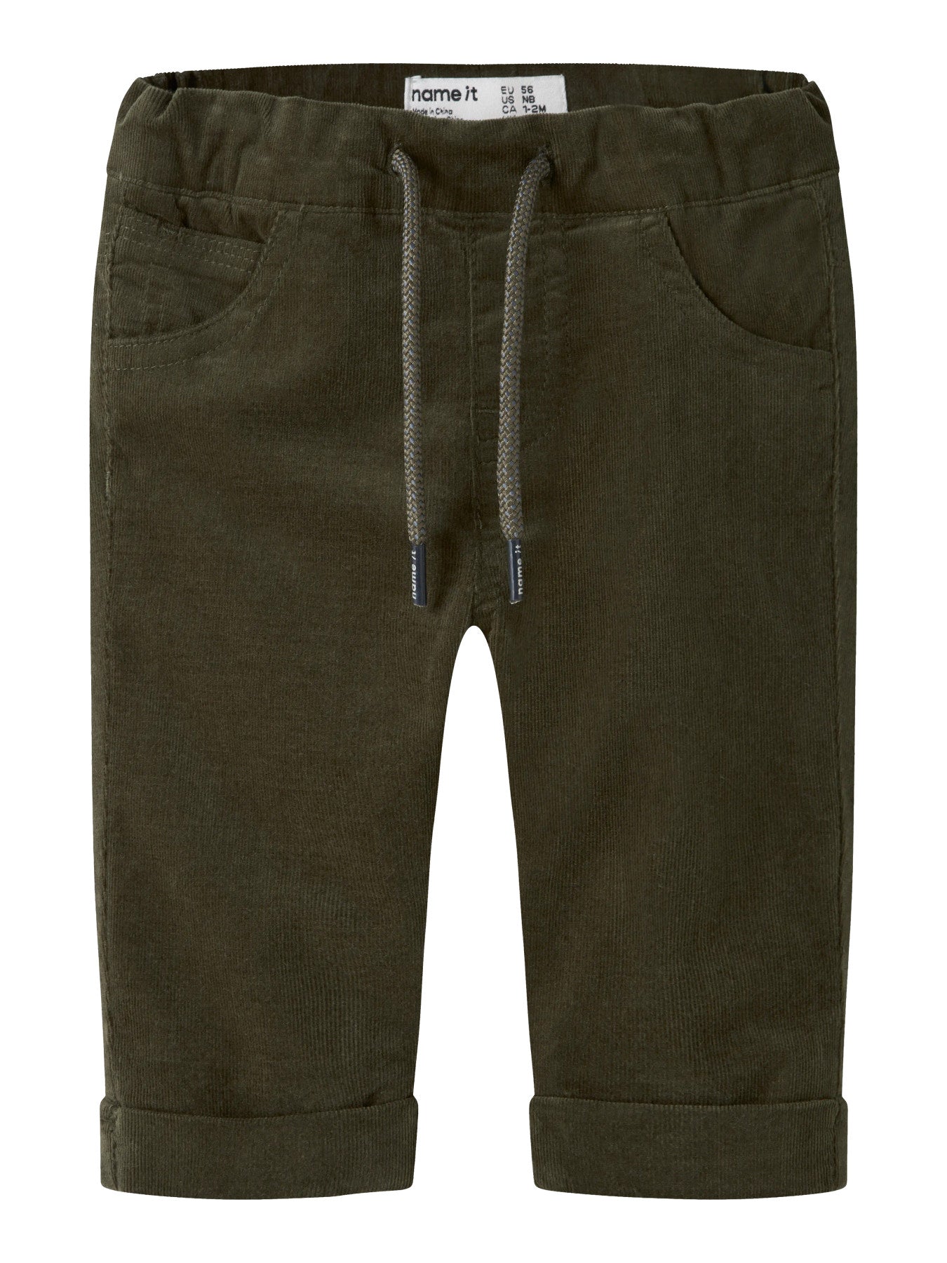 Manchesterbyxor - Olive Night - NBMBEN REG CORD WL PANT 4609-YT