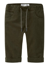 Manchesterbyxor - Olive Night - NBMBEN REG CORD WL PANT 4609-YT