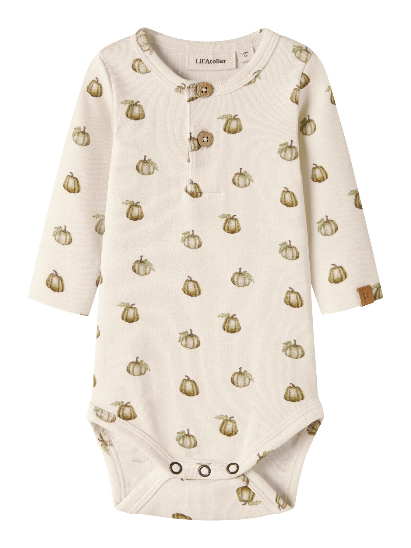Body med print - Turtledove PUMPKIN - NBMGAYO SAT LS SLIM BODY LIL