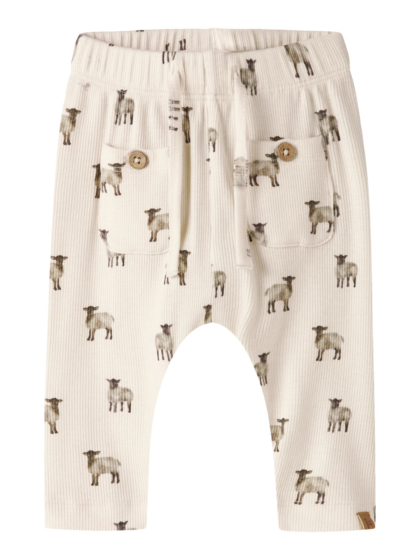 Mönstrade Babybyxor i Bomull & TENCEL™ Lyocell - Turtledove SHEEP - NBMGAVO ENK LOOSE PANT LIL