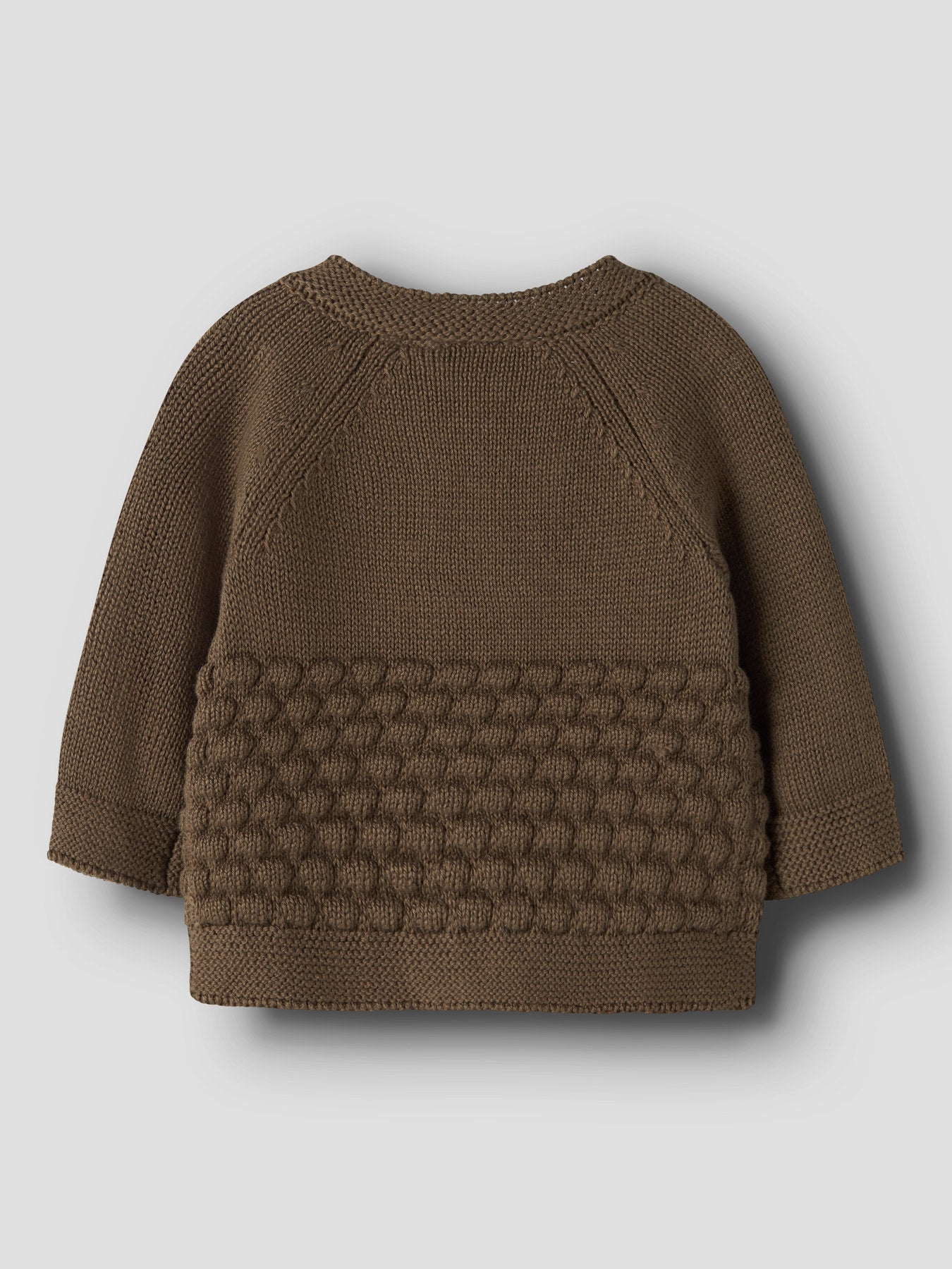 Stickad Kofta i Bomullsmix – Teak - NBNNOBIR LS KNIT CARD LIL