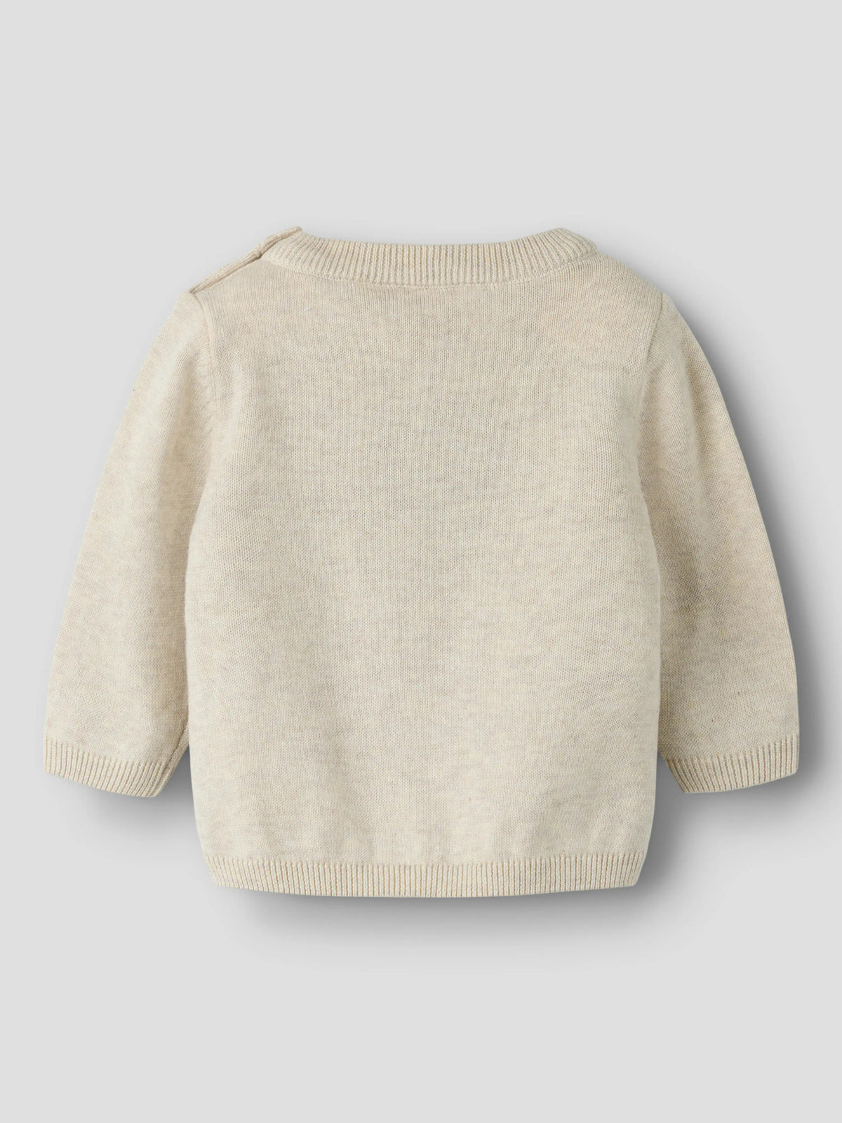 Stickad Jultröja - Peyote Melange - NBMRISO LS KNIT